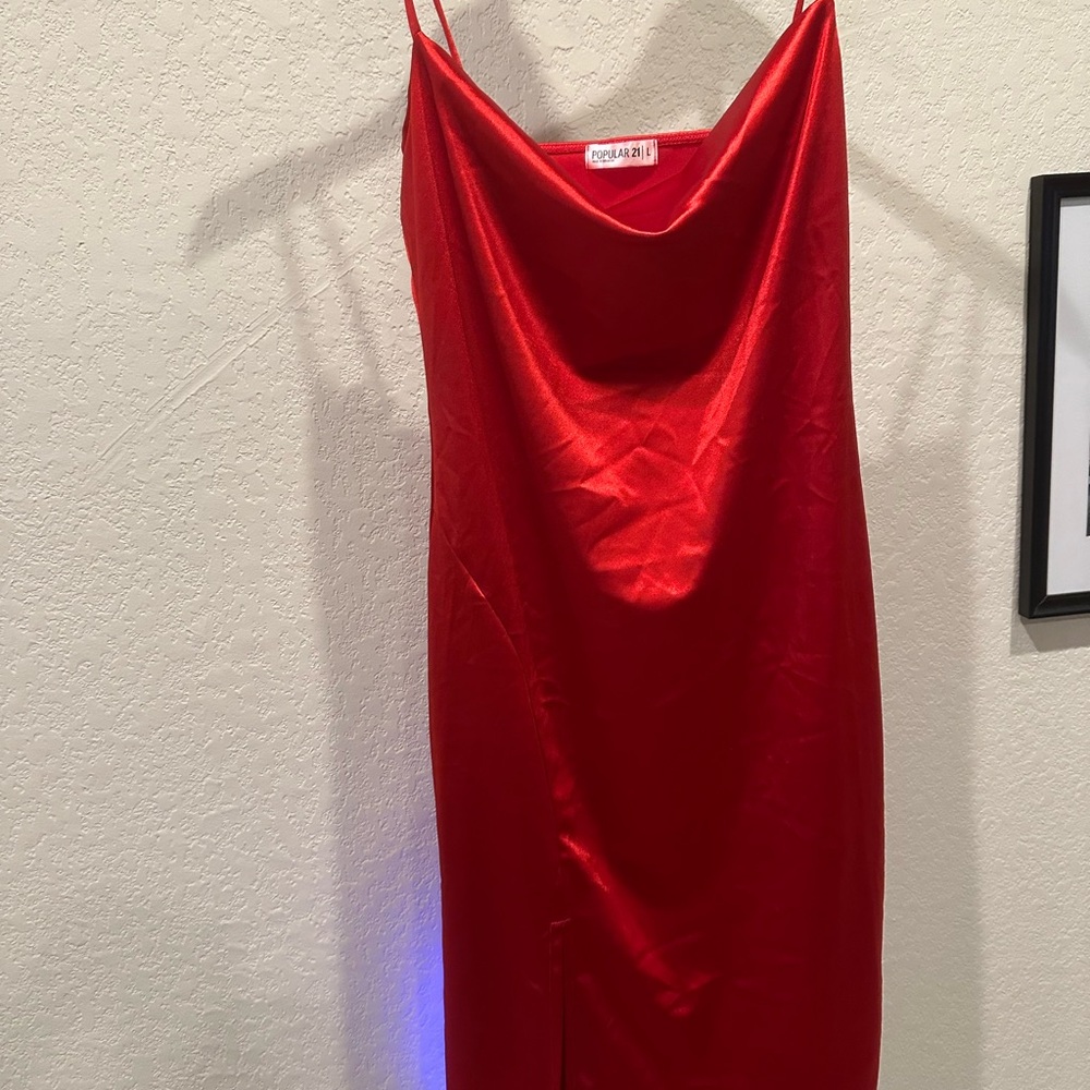 Elegant Red Midi Dress